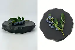 Плато для закусок 20,5x4 см "Чорна скеля"