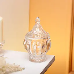Цукорниця з кришкою Pearl із товстого скла 16 см Yiwu HP-4-107 - мініатюра 2