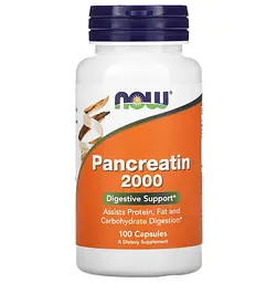 Панкреатин, Pancreat 2000i, 200 мг, 100 капсул Now Foods vit0002221