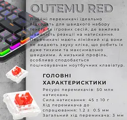 Клавіатура ігрова бездротова механічна GamePro MK-122R 2.4G Wireless Red Swich Low Profile Dark Gray - мініатюра 4