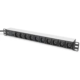 Силовий блок 19" 1U w/PDU 10xC13, 10A, 250V, вилка C14 Digitus (DN-95404)
