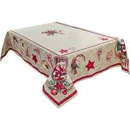Скатертина Lefard Home Textile Santa Claus гобеленова 140х140 см (732-185)