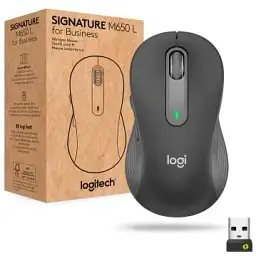 Комп'ютерна мишка Logitech Signature M650 L Wireless Mouse for Business Graphite (910-006348)