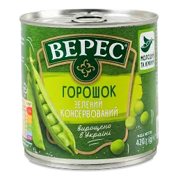 Горошок Верес зелений 420 г