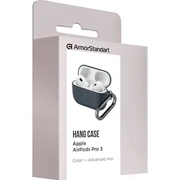 Чохол ArmorStandart Hang Case для Apple AirPods Pro 3 Advanced ash (ARM88270) [149491] - мініатюра 3