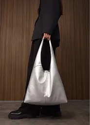 Жіноча сумка Sambag HOBO M срібло 35 х 40 х 8 см (53200003) - мініатюра 7