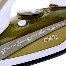Праска Camry CR 5018, 3000 Вт, керамічна підошва, паровий удар, авто-вимкнення, вертикальне прасування 1 шт. коричневий (33706-IS) - мініатюра 8