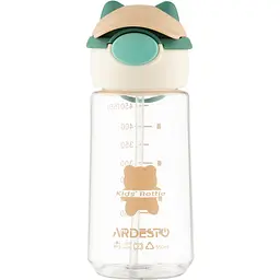 Пляшка для води Ardesto Bear 550 мл зелена (AR2255BE) - мініатюра 2