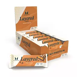 Протеїнові Батончики Retail Layered Bar - 12x60г Шоколадно-Арахісовий