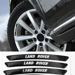 Емблема обода колеса Land Rover 4 Алюміній наклейка на диски на скотчі Чорні