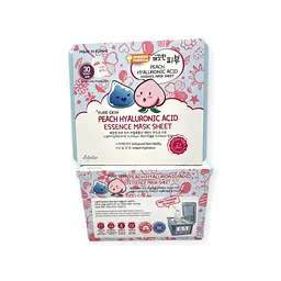 Маски Esfolio Pure Skin тканинні для обличчя з персиковою есенцією та гіалуроновою кислотою 400мл х 30шт.