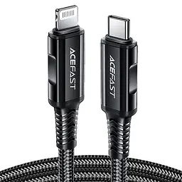 Кабель ACEFAST C4-01 Type-C to iP 3A, 30W, 1.8m, nylon, zinc connectors, чорний