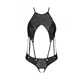Боді з екошкіри з ремінцями та перфорацією Tamaris Body black L/XL — Passion - мініатюра 3