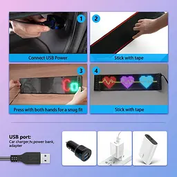 Гнучкий екран LED Matrix Panel APP Wi-Fi RGB 120 x 595 мм - мініатюра 6