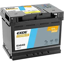 Автомобільний акумулятор EXIDE Premium Carbon Boost 2.0 6СТ-64Ah АзЕ 640A (EN) EA640 - мініатюра 2