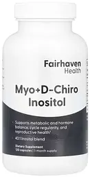 Міо-інозитол + D-хіро інозитол Fairhaven Health Myo + D-Chiro Inositol 120 капс