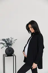 Сорочка вельветова для вагітних та годуючих мам Varna розмір S-М Lullababe Чорний - мініатюра 7
