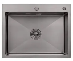 Кухонна мийка Kroner KRP Schwarze - 6350HM PVD (3.0/1.0 мм) (CV031453)