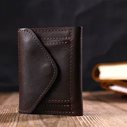 Шкіряний чоловічий гаманець GRANDE PELLE 8х10х1,5 см acs0027529 - мініатюра 7