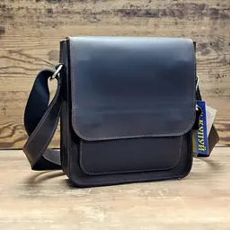 Чоловіча шкіряна сумка GS 23*21*6 см коричнева (КЛ 001 кор) 200 мм