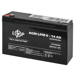 Акумулятор AGM LPM 6V - 14 Ah - мініатюра 4