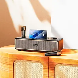 Акустика караоке Hoco BS63 Graceful wireless dual-mic BT5.4 бездротова з 2 мікрофонами - мініатюра 8