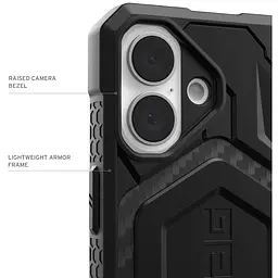 Оригінальний протиударний чохол UAG Monarch Pro MagSafe для iPhone 16 Plus Carbon Black 114455114242 - мініатюра 5