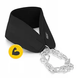 Пояс атлетичний для обтяження 4FIZJO Dip Belt 100 см Black (P-5905973402262) - мініатюра 4