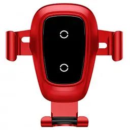 Автомобільний тримач холдер із БЗУ Baseus Metal Wireless Fast Charger Gravity Mount Air Outlet Type WXYL-B09 - мініатюра 2