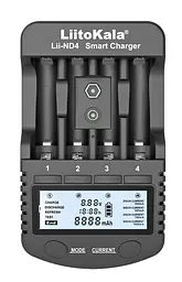 Зарядний пристрій LiitoKala Lii-ND4, 4x(NiMH/NiCd) + 1*9V(крона), discharge function, display