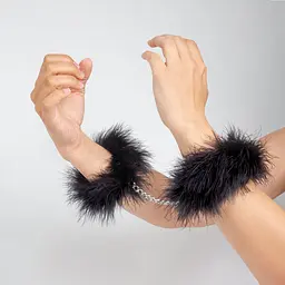 Наручники Secret Marabou Чорні Secret play 37-3415K 103381 - мініатюра 3