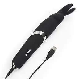 Вібратор Happy Rabbit Rechargeable Wand Vibrator -мікрофон з кролячими вушками, 26.6х4.6 см - мініатюра 4