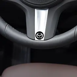 Наклейка з логотипом Mazda для автоключів d=15 мм Пластикова об'ємна (Завод) - мініатюра 3