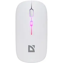 Мишка Defender Coda MB-261 бездротова, Bluetooth+2.4 ГГц, ігрова, 3 кн. 1600 dpi, 300mAh, біла (52262)