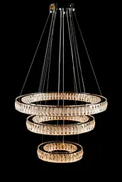 Світлодіодна люстра Splendid Ray L8015/400+600+800/3 LED (CH+Clear) з кришталем, хром, 235 Вт - мініатюра 5
