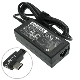Блок живлення для ноутбука HP TYPE-C 45W, black, L-подібний роз'єм, black, Rectangular - мініатюра 2