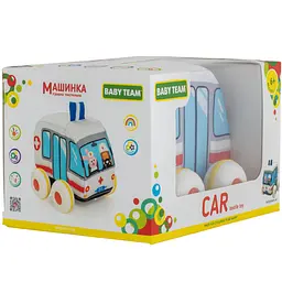 Іграшка текстильна Baby Team Машинка Швидка допомога (8420) - мініатюра 5