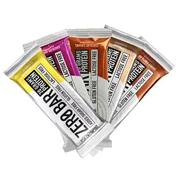 Набір батончик протеїнових BiotechUSA Zero Bar: Chocolate-Banana + Chocolate-Marzipan + Chocolate-Caramel + Cappuccino + Double chocolate 250 г (5 шт. х 50 г)