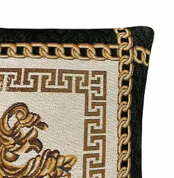 Подушка декоративна Прованс Arte di lusso-1, 45х45 см, білий із золотим (25631) - мініатюра 2