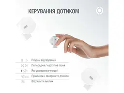 Навушники TWS PIKO MiniJack White (1283126583407) - мініатюра 2