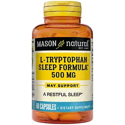 L-триптофан формула для сну Mason Natural L-Tryptophan Sleep Formula 500 мг 60 капсул