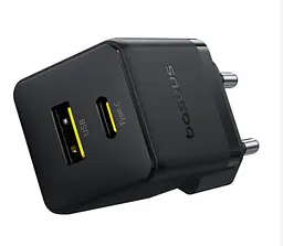 Мережевий зарядний пристрій Baseus Palm Type-C+USB 20 W P10111608113-00 Чорний - мініатюра 3