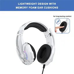 Ігрова гарнітура KOTION EACH G9000 Plus для ПК та консолей з RGB-підсвічуванням і мікрофоном (Білий) - мініатюра 7