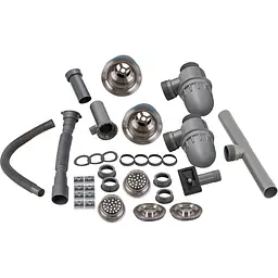 Мийка для кухні Lidz Handmade H7843 з двома чашами інтегрована 3.0/1.0 мм Brushed Steel (LDH7843BRU35387) - мініатюра 7
