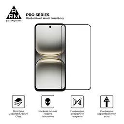 Захисне скло на TECNO Spark Go 2 4G (KM4) з олеофобним покриттям, Pro, повне проклеювання, антистатичний і пиловідштовхуючий шар, 9H, самоклеючеся, 2.5D, на весь екран, антистатичний клей, ArmorStandart (ARM87128) - мініатюра 2