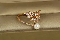 Кільце Xuping Jewelry Фіанітова гілка розсувне р 18 золотисте - мініатюра 3