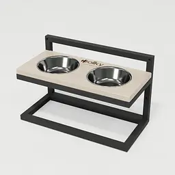 Hollky Flex S — миски на регульованій підставці для маленьких собак (2 × 0.450 л) - мініатюра 2