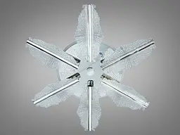 Люстра стельова Diasha 25106/6HR LED 3color хром LED 98W пульт димер - мініатюра 4