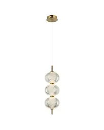 Підвісний світильник, люстра Italux PND-29038-3-GD Lazie Led 3x13W 3000K 1300Lm IP20 Золотий