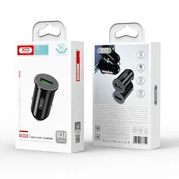 Автомобільний зарядний пристрій XO CC35 18W QC3.0 Car Charger Чорний - мініатюра 2